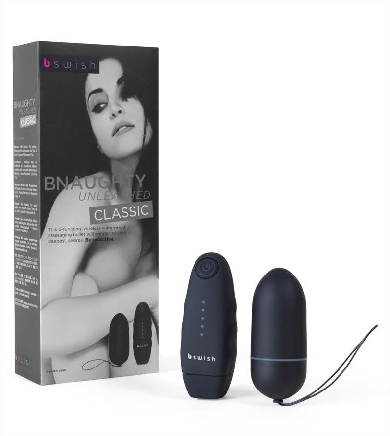 Share an intimate secret with your lover at home or in publi... B Swish – Bnaughty Unleashed Classic Bullet – Black photo-10