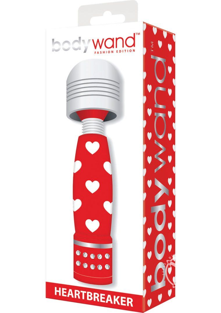 Designed with subdued sound levels and engineered for strong... Bodywand - Mini Hearts Massagers - Red/Wht photo-2