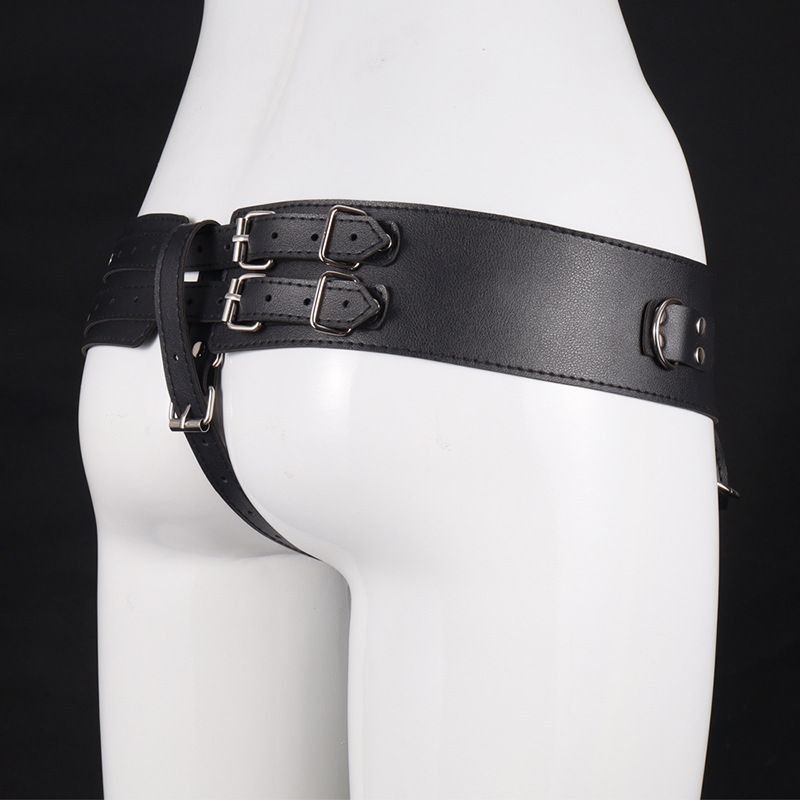 High grade PU leather orgasm belt massager holder unisize fo... MT - Orgasm Belt Massager Holder - Black photo-4