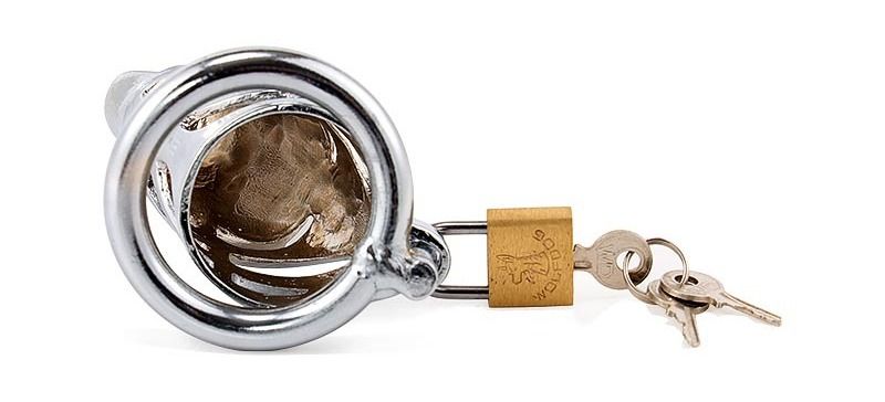 Silver chastity device in the shape of Chinese traditional z... MT - Mustang Chastity Cage 50mm - Silver photo-7