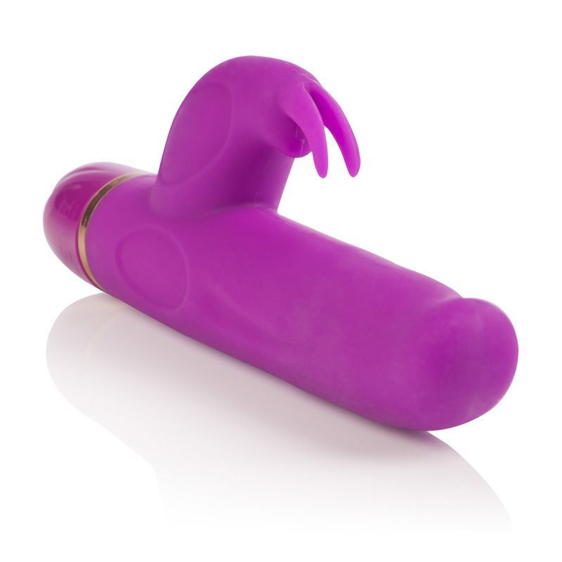 Intimately sized, silky smooth, silicone dual massagers - th... CEN - Entice Bella Rabbit Vibrator - Raspberry photo-5