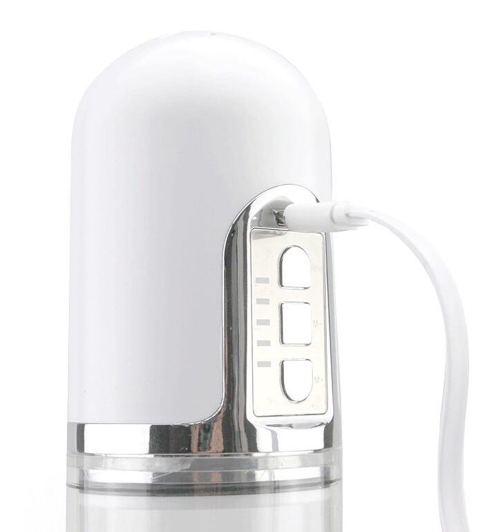 Magic Love - X-Men - USB Rechargeable Auto Penis Pump and Masturbator TPR - White photo-2