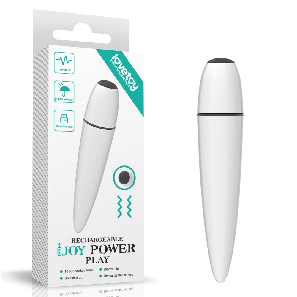 Rechargeable IJOY Power Play is sized to stay at your side b... Lovetoy - IJOY Power Play Vibe - White photo-13