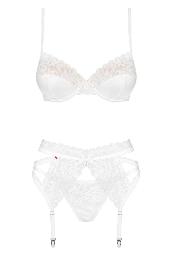 Obsessive - 871-SEG-2 3 pcs Set - White - L/XL photo-7