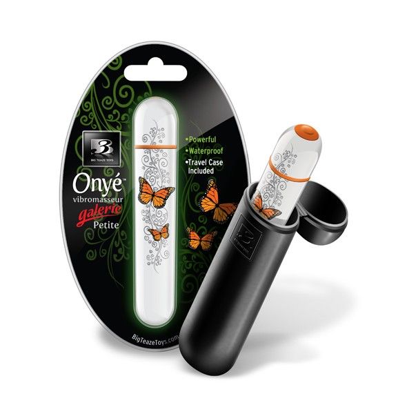 A very private art collection. Feel an artist's touch. T... Big Teaze Toys - B3 Onye Galerie Petite Butterfly Vibro Bullet - White photo-2