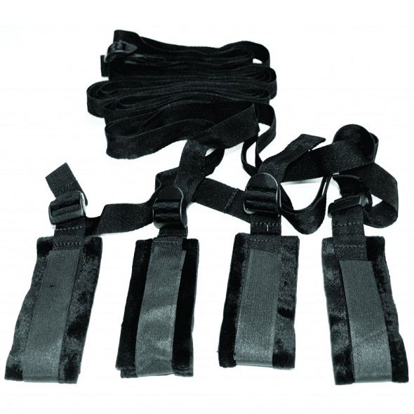 Sex&Mischief - Bed Bondage Restraint Kit - Black photo-5