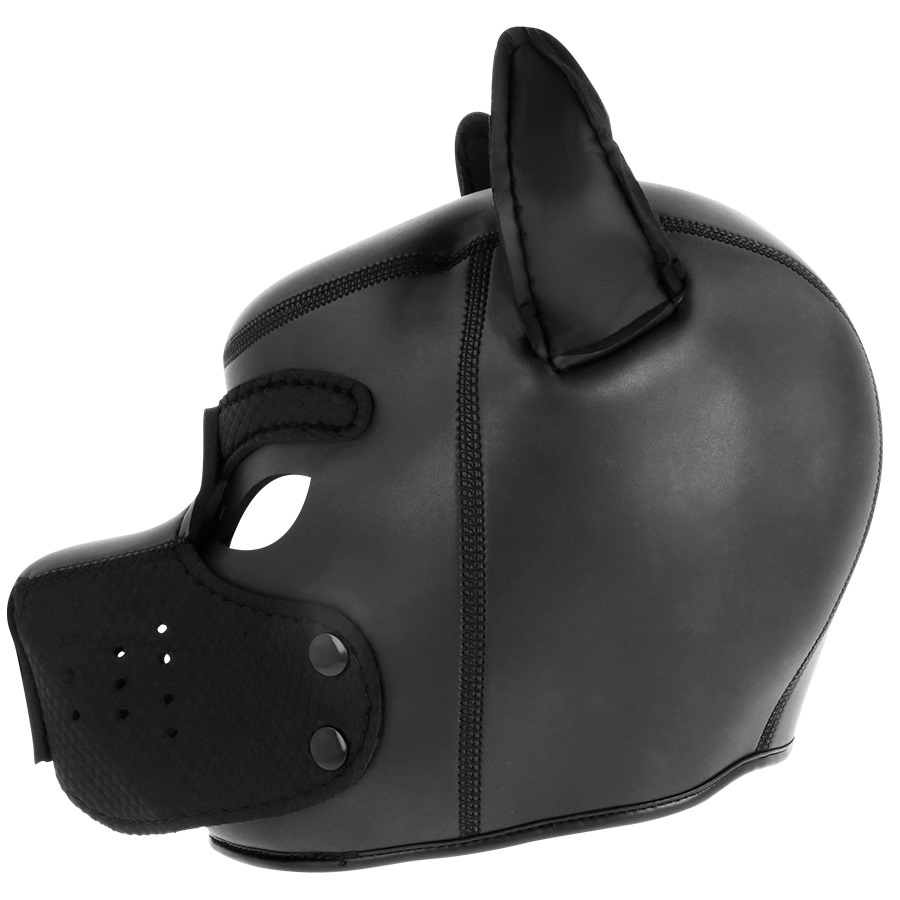 This dog mask is made of neoprene, so it is lightweight, bre... Darkness - Puppy Hood Mask - Black photo-4
