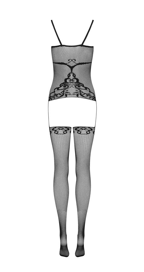 Amazing top, sexy stockings and seductive straps – all in on... Obsessive - Bodystocking F230 - Black - S/M/L photo-8