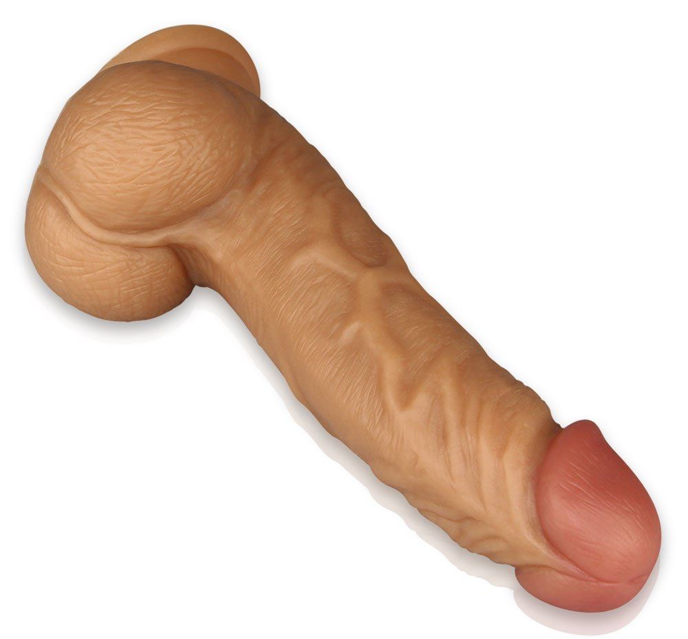 Lovetoy - 8.25" Real Extreme Vibrating Dildo - Brown photo-3
