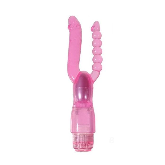 Are you looking for some special 02 Vibrators?This dual pene... Aphrodisia - Double Pleasure Dual Penetrator Vibrator - Pink photo-2