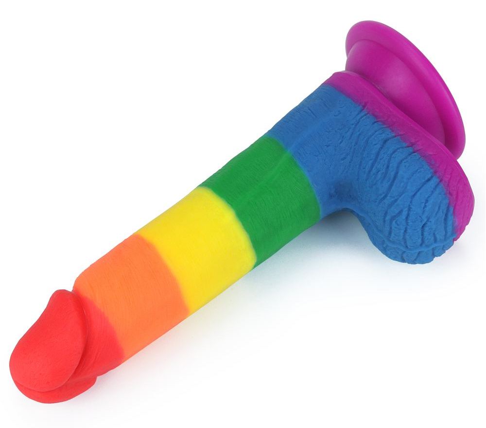 Prider series are made up of pride flag colours Designed to ... Lovetoy - 7.5" Prider Dildo - Rainbow photo-5
