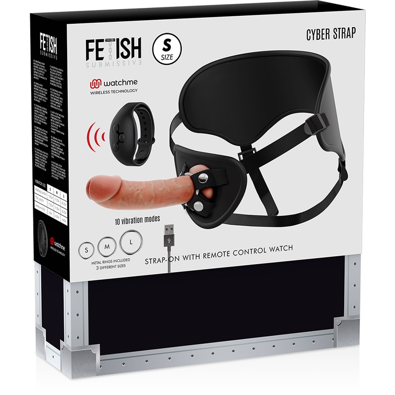 When you want your first harness to look and feel like the r... Fetish Submissive - Cyber Strap Harness w Dildo & Watchme S photo-15