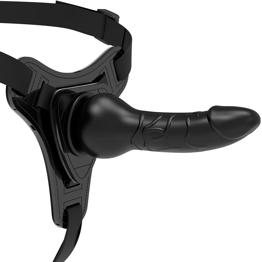 Experience the thrill of being in control with this fabulous... Fetish Submissive - Silicone Strap-on Curve Realistic - Black photo-3