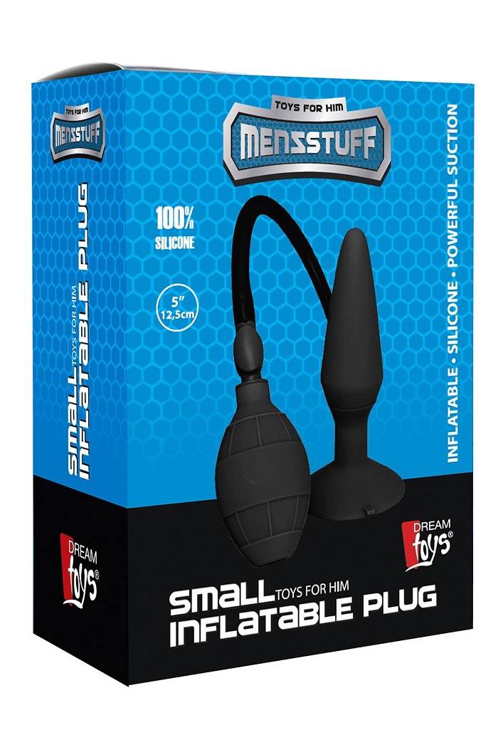 This inflatable butt plug has a tapered anatomical shape for... Dreamtoys - Menzstuff Inflatable Plug S - Black photo-2