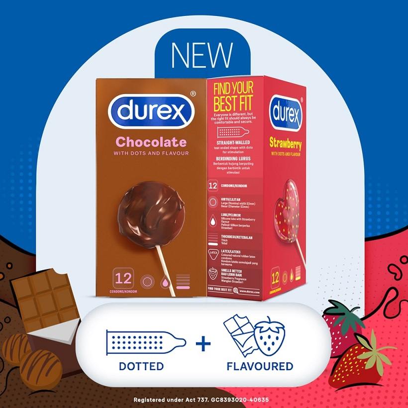 The Durex Strawberry Condoms are a new sensation to experien... Durex - Strawberry Flavoured Dotted 3's pack photo-4
