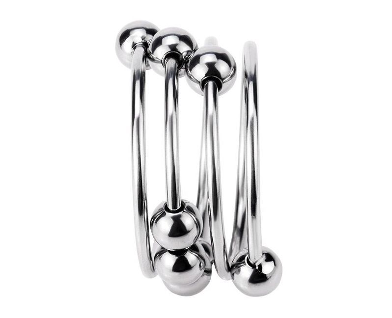 MT - Slide Ball Penis Ring 40mm - Silver photo-5