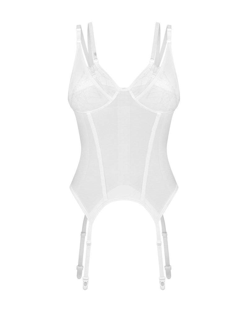 Emphasize your curves and take control of the moment. The Ar... Obsessive - Arrowel Corset - White - L/XL photo-6