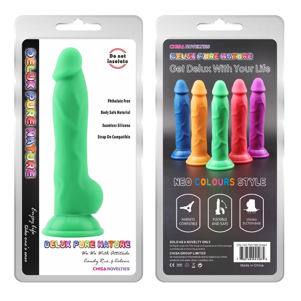 Material:Liquid Silicone
Product Size:23cm,Φ4.4cm
Product We... Chisa - C-Block Dildo - Green photo-5