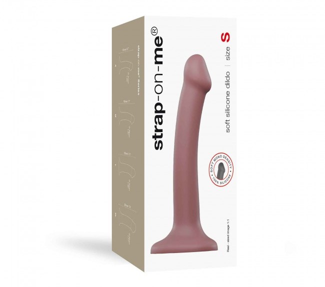 Sleek and minimalist design, high quality mono-density silic... Strap-On-Me - Mono Density Dildo S - Vieux Rose photo-6