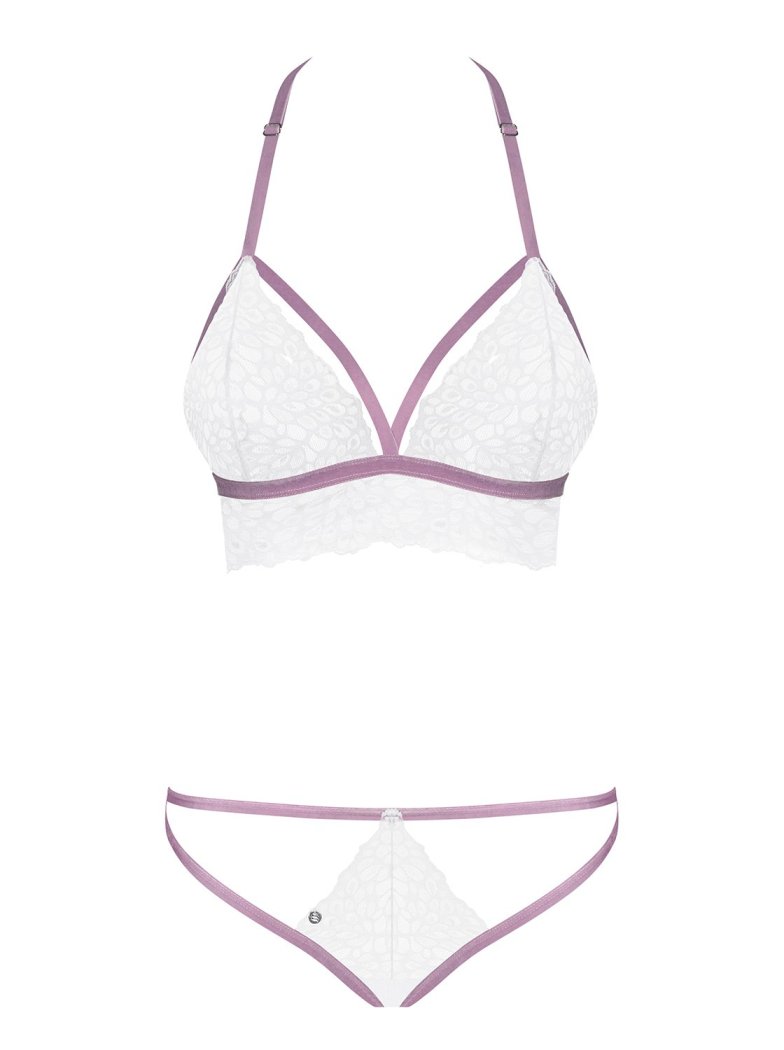 Good news – you've just found your perfect lingerie set!... Obsessive - Lilyanne 2-pcs Set - White - S/M photo-7