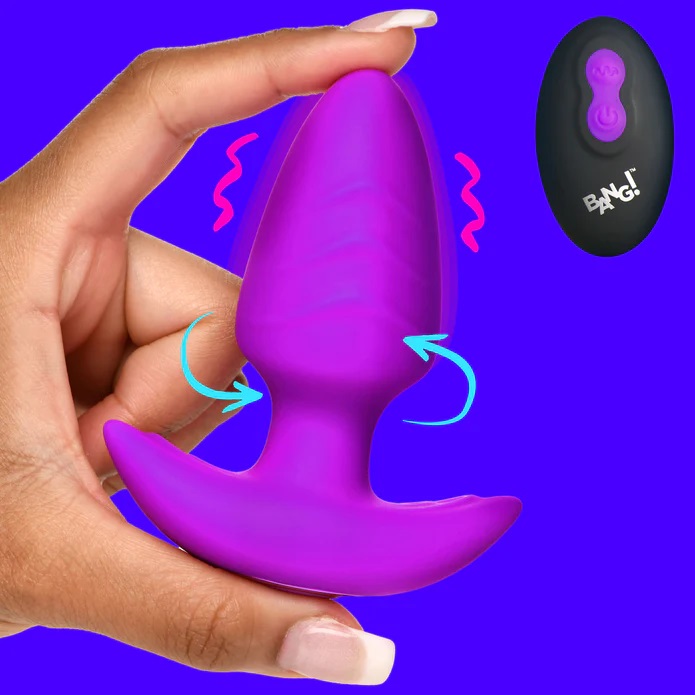 Add something more exciting to your toy bag with this rotati... Bang! - Rotating Vibro Plug - Purple photo-5