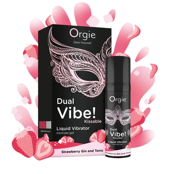 Orgie - Dual Vibe! 可食用震動凝膠 士多啤梨琴通寧 - 15ml 照片-2