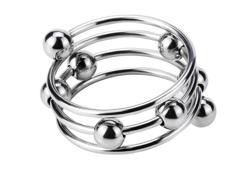 MT - Slide Ball Penis Ring 40mm - Silver photo-2
