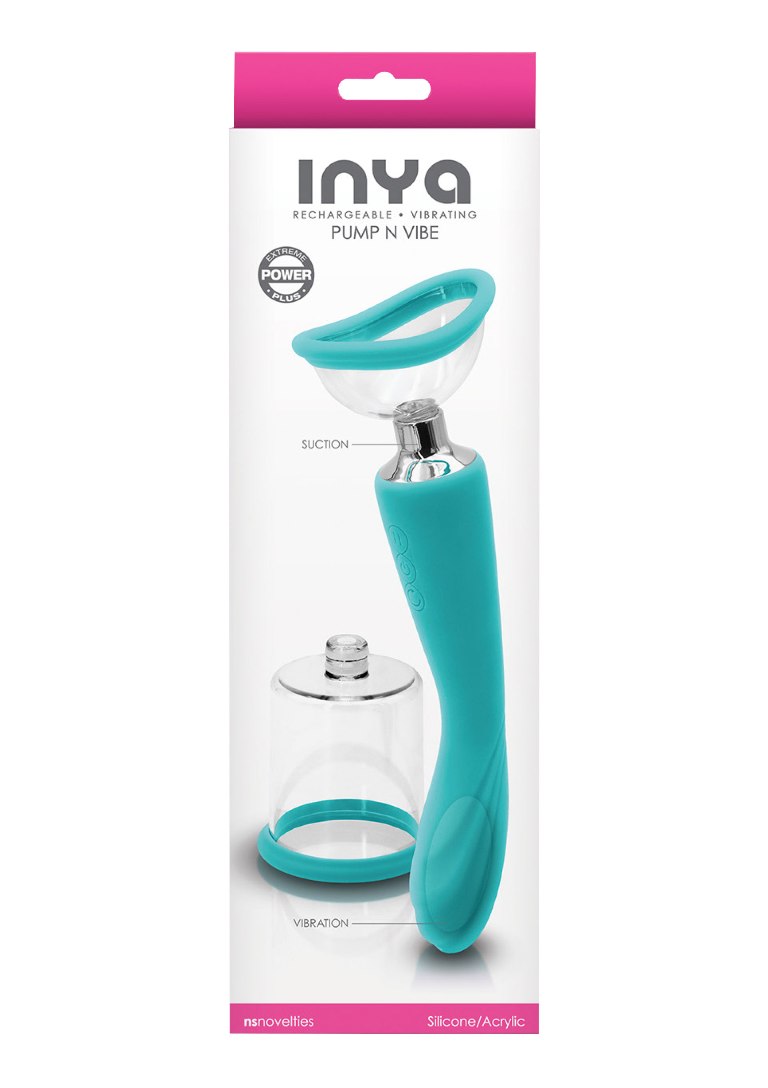 This Dual-Function wonder toy is powerful, colourful, and no... NS Novelties - Inya Pump N Vibe - Aqua photo-4