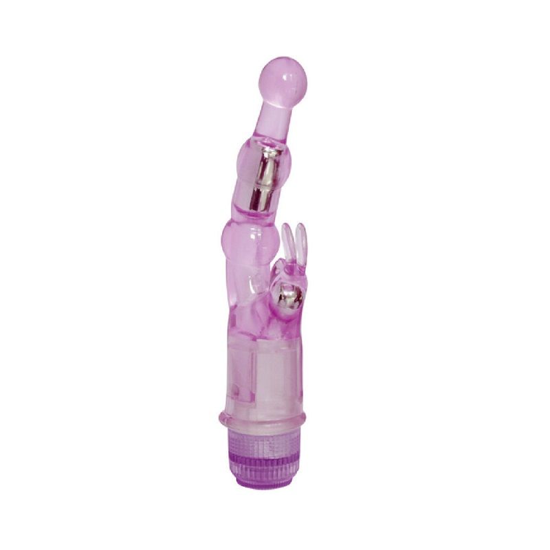 Use your waterproof Naughty Rabbit Vibrator in the tub, show... Aphrodisia - Naughty Rabbit Crystal Stimulator Vibe - Purple photo-2