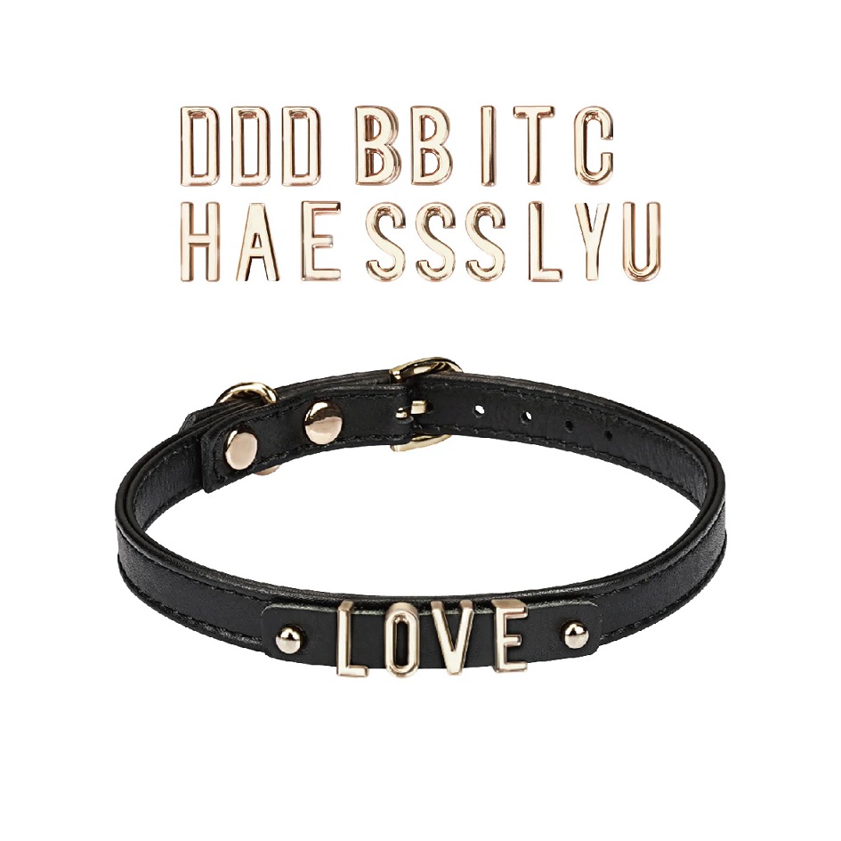 Liebe Seele - Collar w Removable Letters - Black
