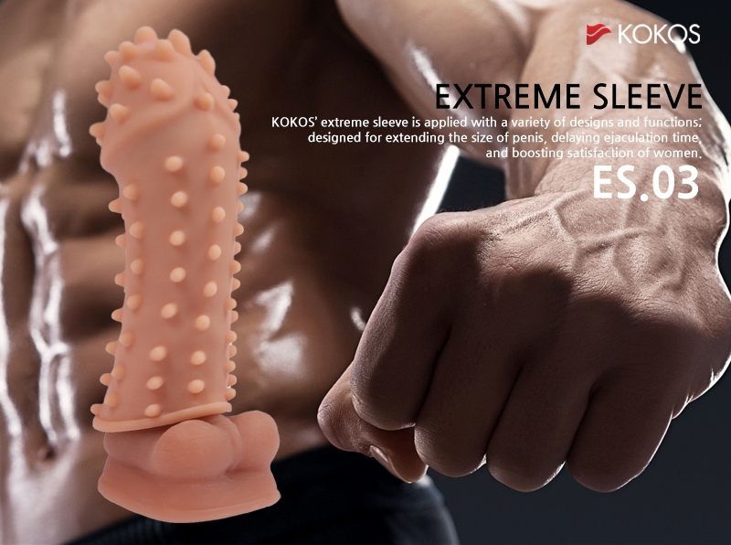 Kokos Extreme Sleeve ES. 003 - very elastic nozzle on the pe... Kokos - Extreme Cock Sleeve 43x147mm photo-3