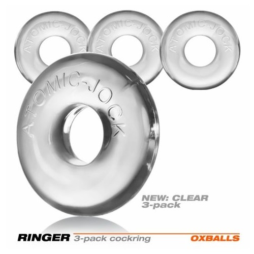 Oxballs - Ringer Cockring 3's Pack - Clear photo