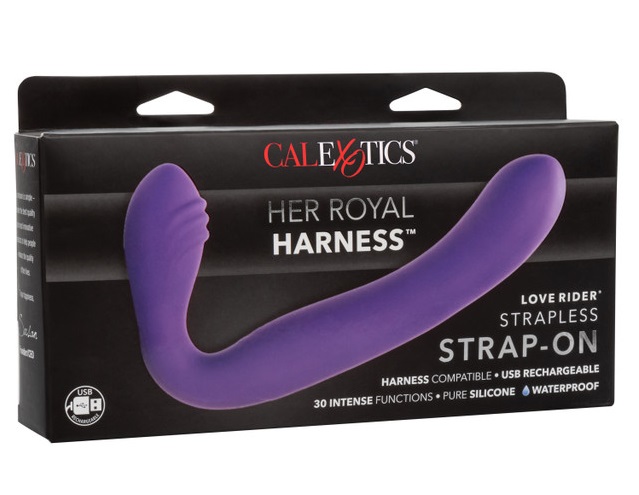 Share the pleasure with the Rechargeable Silicone Love Rider... CEN - Love Rider Strapless Strap-On - Pink photo-5