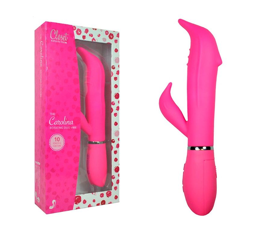 Let the Carolina Rotating Dual Vibe swim right into your hea... Closet Collection - The Carolina Rotating Dual Vibe - Pink photo