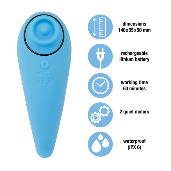 FemmeGasm is a revolutionary vibrator to reach great orgasms... Feelztoys - FemmeGasm Tapping & Tickling Vibe - Turqoise photo-6