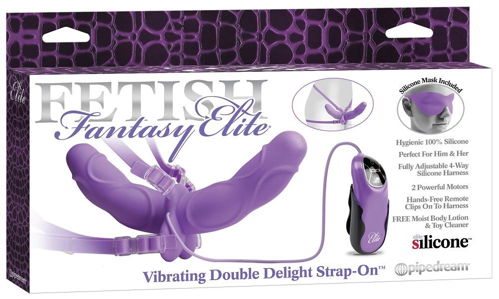 When your fetish-play demands the best materials possible, o... Fetish Fantasy - Vibro Double Delight Strap-On - Purple photo-5