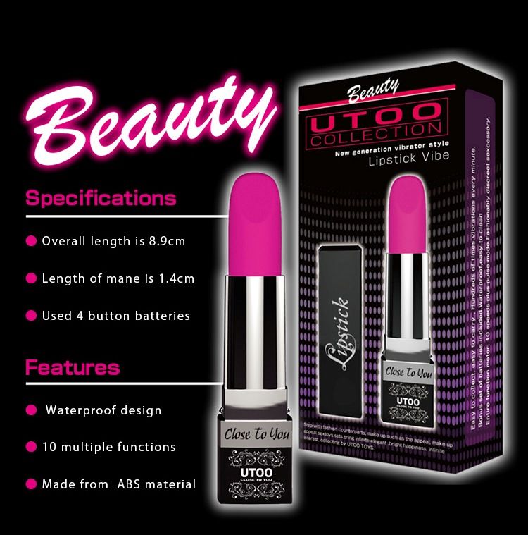 Material: 100% Silicone
Diameter :1.5cm ; Length:9cm
Discr... UTOO - Speed Lipstick Vibe photo-6