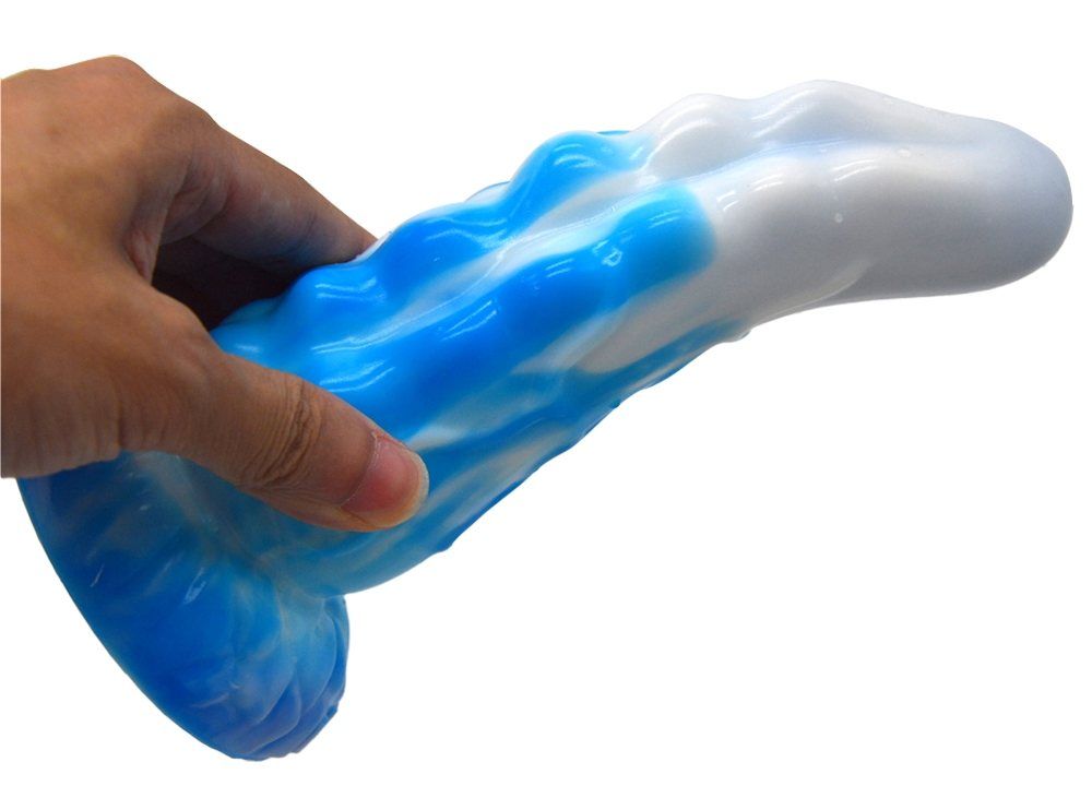 Rhino Horn shape anal plug dildo
Material: Sil... FAAK - Rhino Horn Anal Plug - White/Blue photo-3