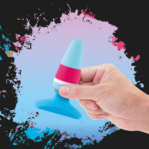 Plugz is a series of beautiful butt plugs that are made of h... FeelzToys - Plugz Butt Plug - Blue/Pink photo-2