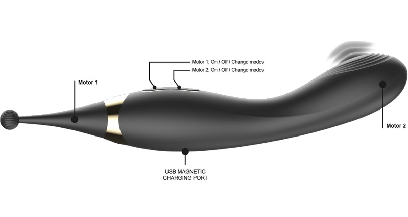 Two is better than one: get ready for unforgettable hours of... Ibiza - Pulsing G-Spot Clitoral Stimulator - Black photo-6