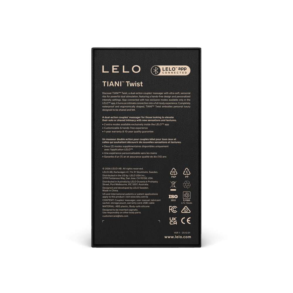 Lelo - Tiani Twist 可APP控双动式情侣按摩器 - 薰衣草色 照片-15