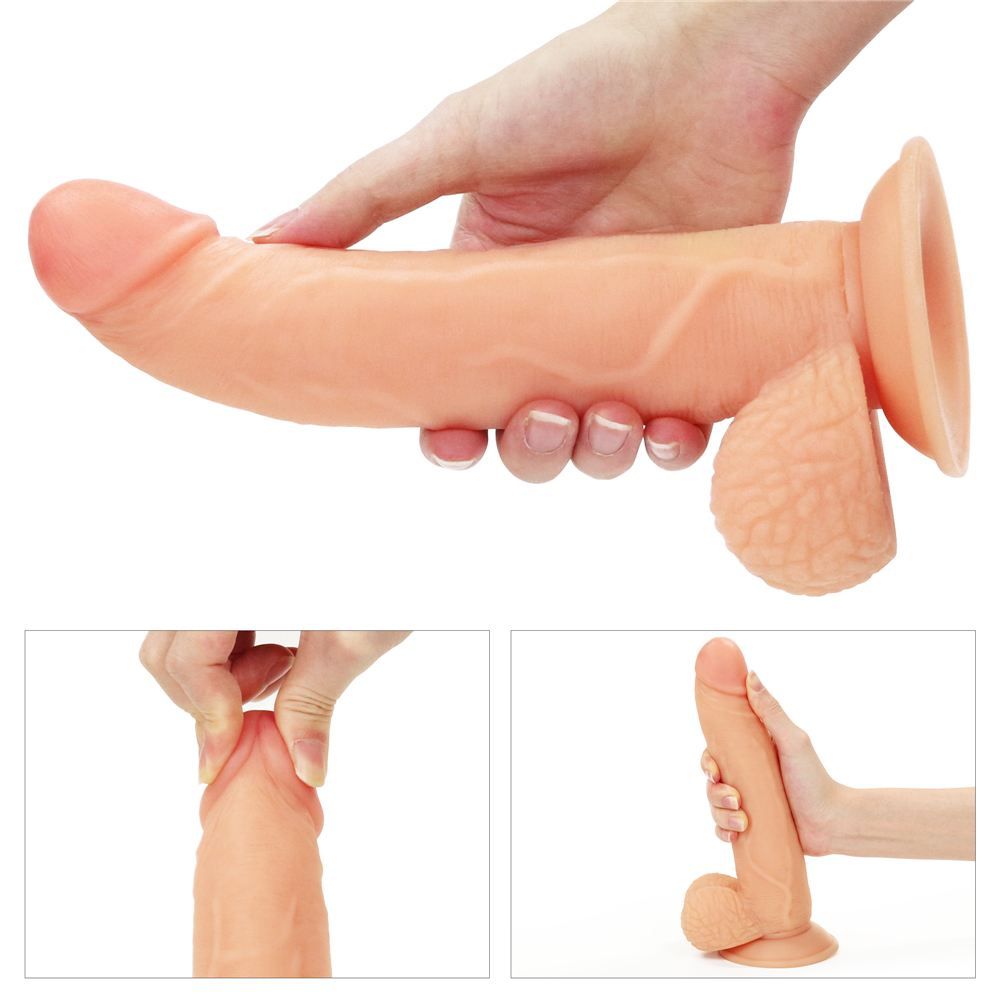 Built to deliver the most lifelike satisfaction, the Soft st... Lovetoy - Easy Strapon Set w Balls 8.5'' - Flesh photo-4