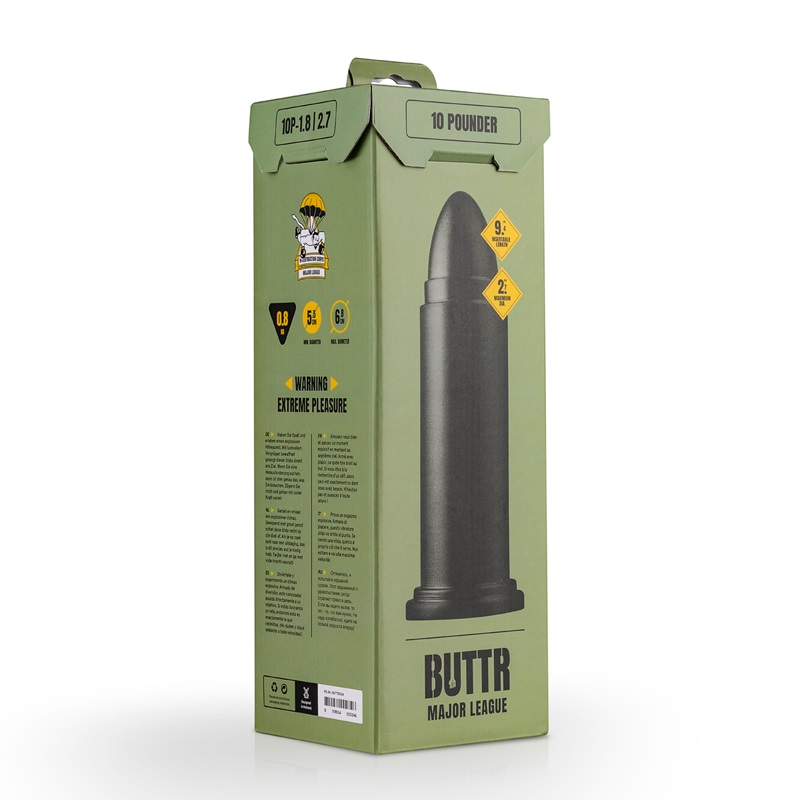 The 10 Pounder from the BUTTR collection is a sleek butt plu... BUTTR - 10 Pounder Dildo - Black photo-5