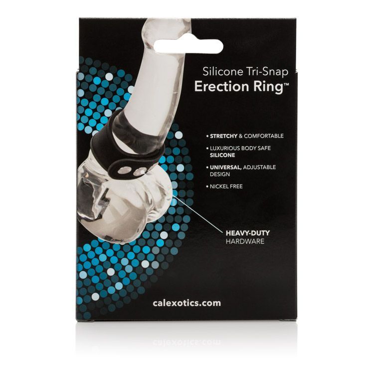 CEN - Silicone 3-Snap Erection Ring - Black photo-5