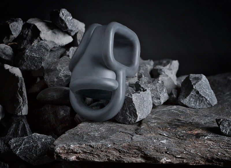 This silicone ball splitter from the Boners collection makes... Boners - Liquid Silicone Ball Splitter - Grey photo-2