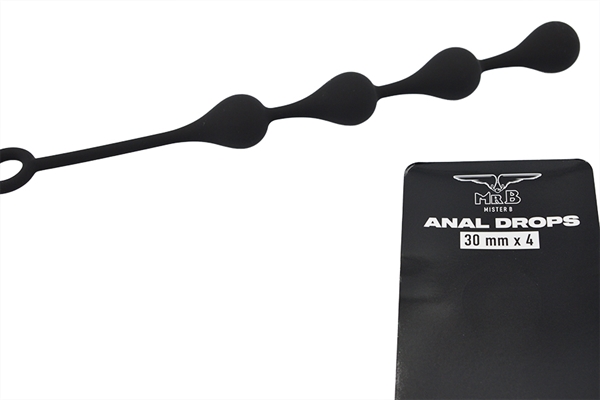 You will squirm with pleasure as you feel the drops pop out ... Mister B - Anal Drops 30mm x 4 - Black photo-9