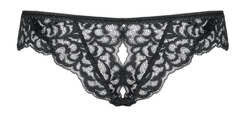 You’ve found naughty panties for a pleasurable night with yo... Obsessive - Laluna Crotchless Panties Mini - Black - S/M photo-8