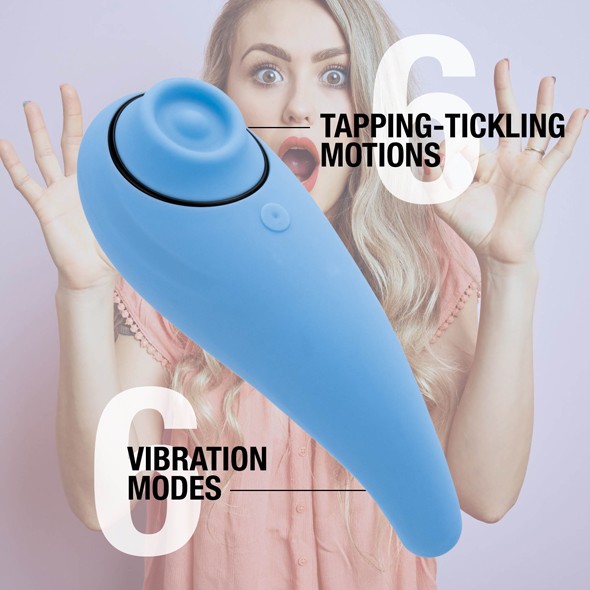FemmeGasm is a revolutionary vibrator to reach great orgasms... Feelztoys - FemmeGasm Tapping & Tickling Vibe - Turqoise photo-5