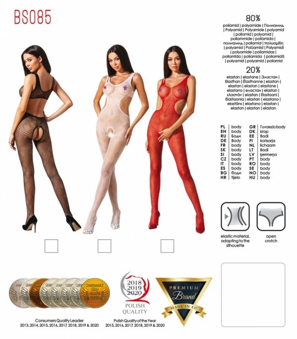 Amazing and incredibly sexy open crothless net-bodystocking ... Passion - Bodystocking BS085 - Red photo-6