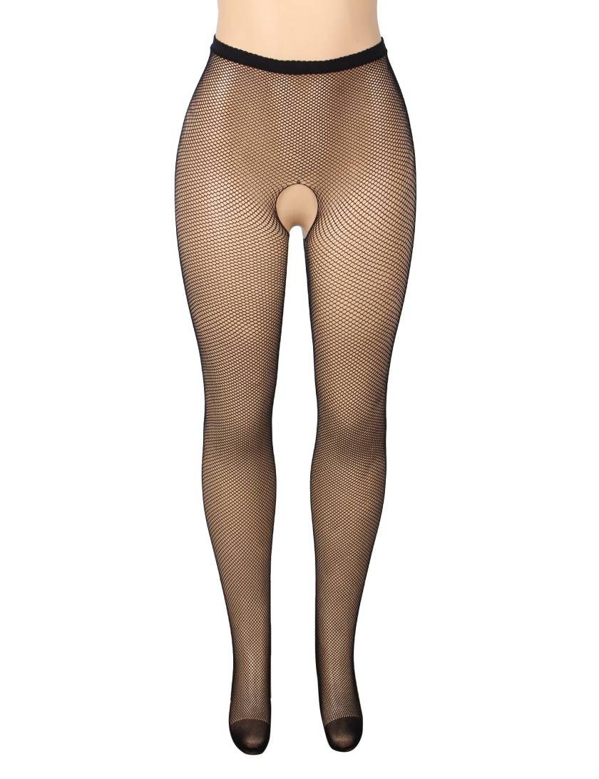 Ohyeah -  Mesh Crotchless Pantyhose - Black - L 照片-9